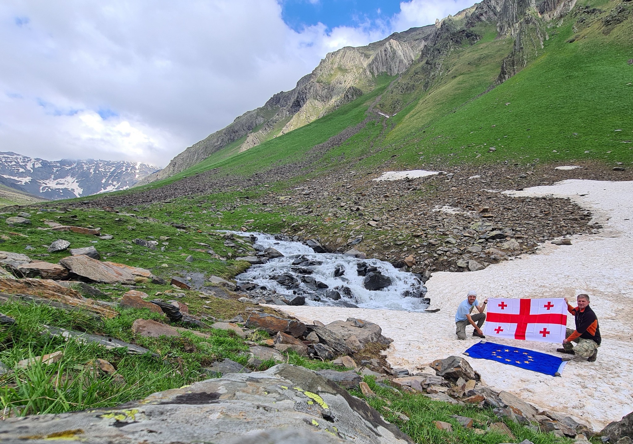 Holding Protest in Kazbegi