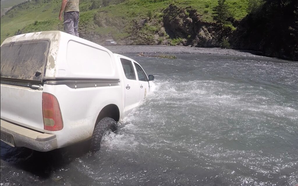 Car accident - We were told that river is shallow here