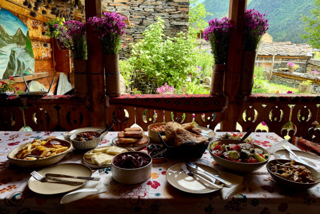 Delicious Tushetian Food as Served at Shuni Guest House in Dartlo