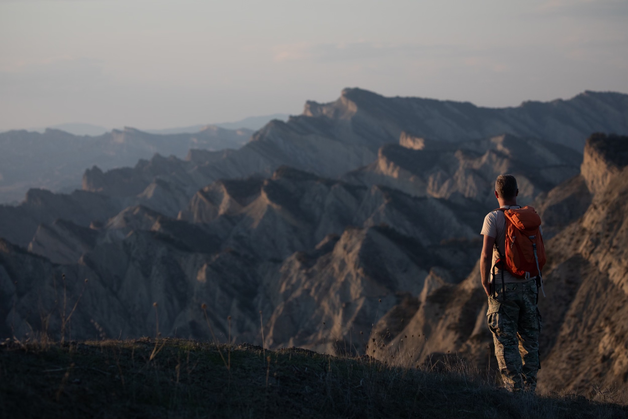 Vashlovani National Park in the evening